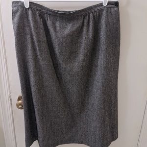 Vintage Pendleton Wool Skirt plus Size 16 Grey